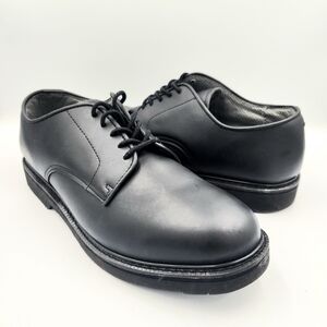 Rothco Military Uniform Oxford Shoe Mens 13 Wide Matte Black Leather Lace Up